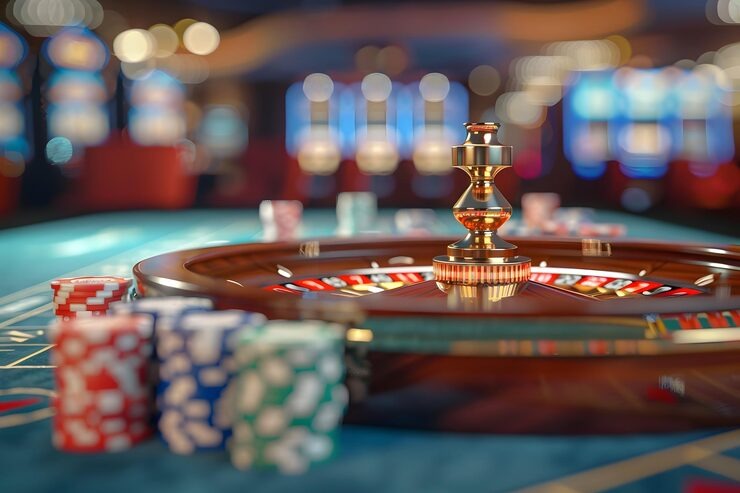 Roulette wheel spinning on Gem Saviour live dealer table